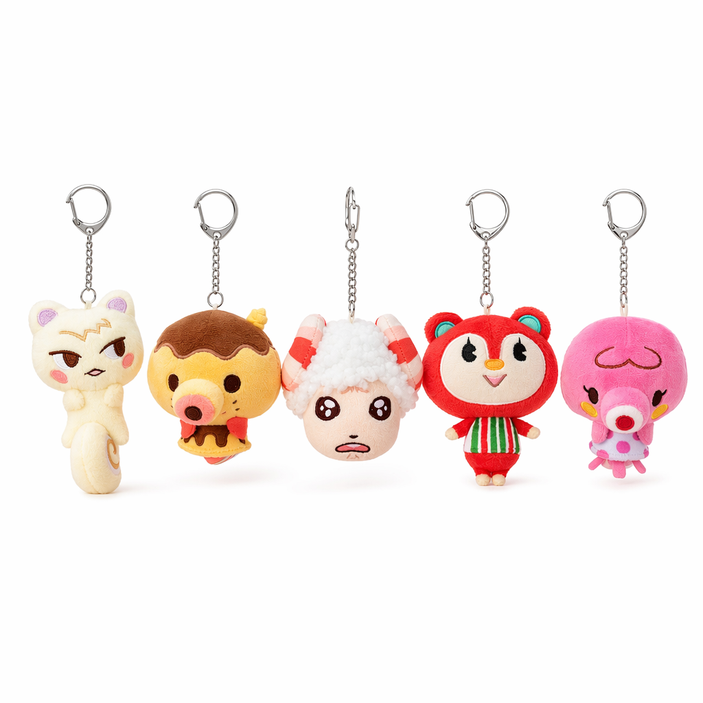 Cute ACNH Plush Keychains Collection Zucker