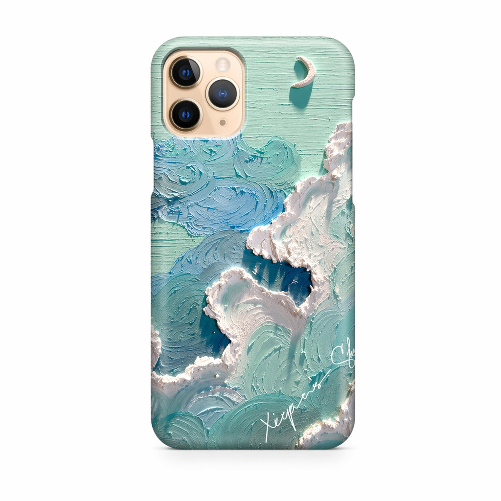 Aesthetic Sky Phone Cases with 3D-like Design Mint