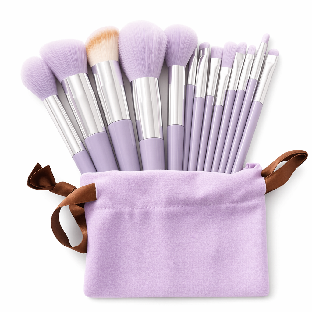 13-Piece Cosmetic Brush Collection Purple