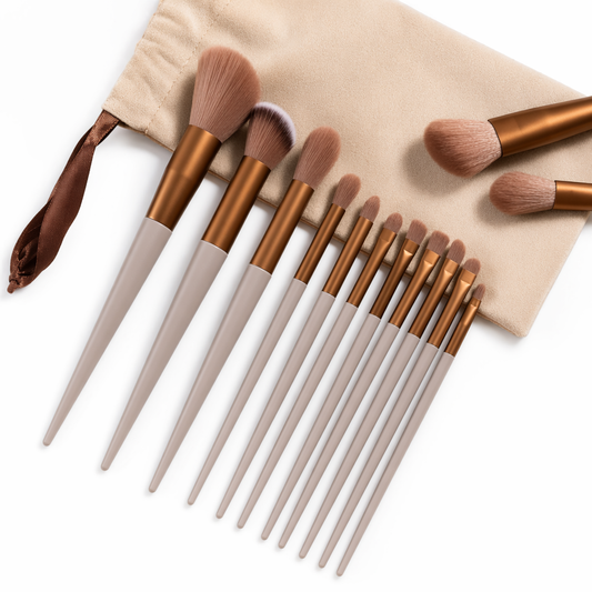 13-Piece Cosmetic Brush Collection Beige