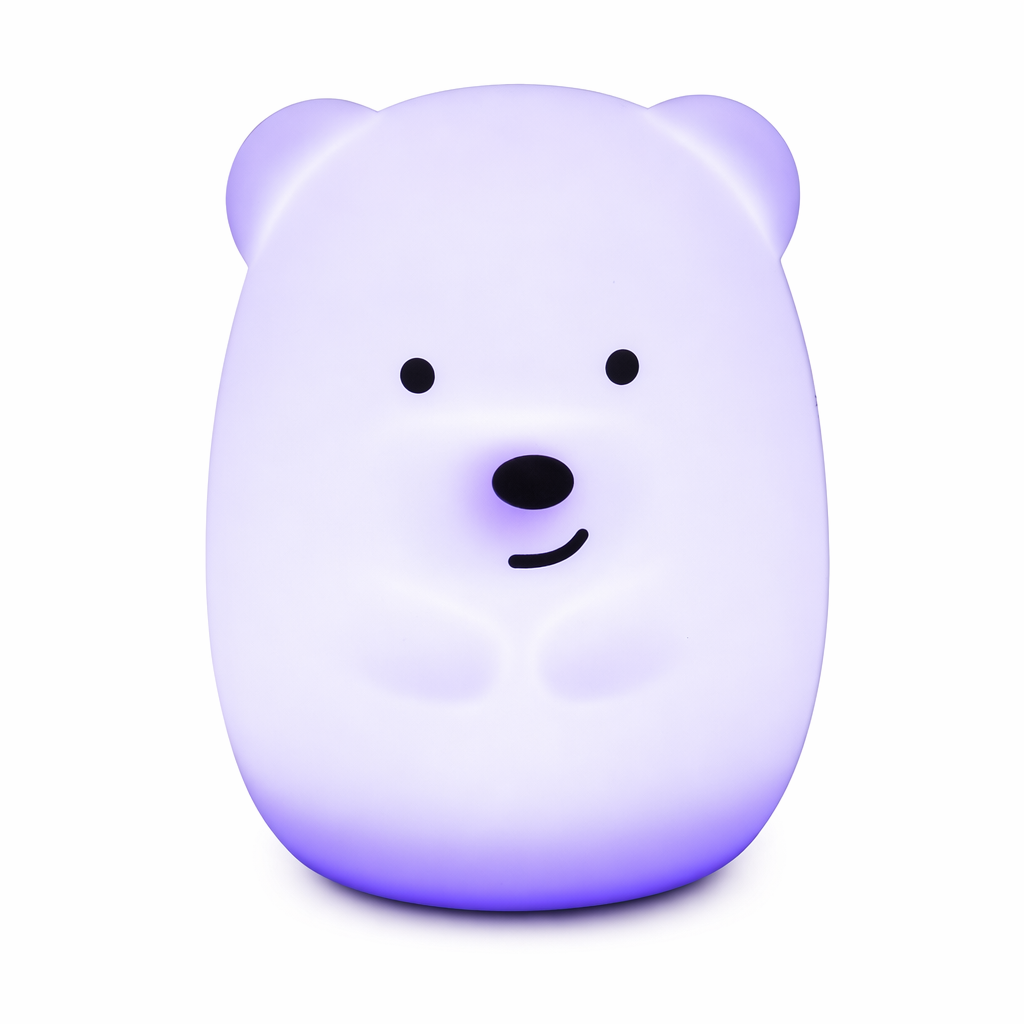 3D Animal Smart Night Light: Adorable, Energy-efficient, Touch-sensitive Polar Bear