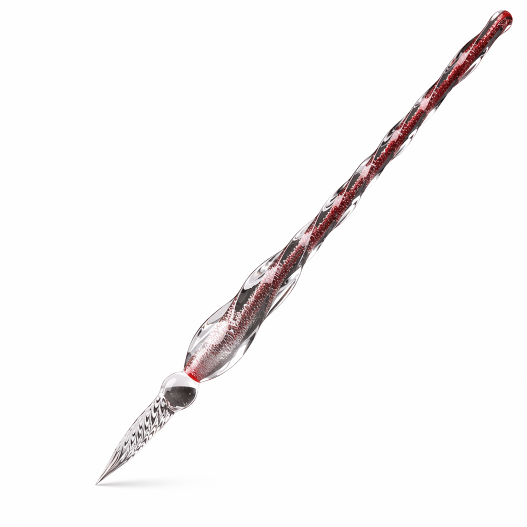 Glass Dip Pen for Calligraphy Writing Bordeaux