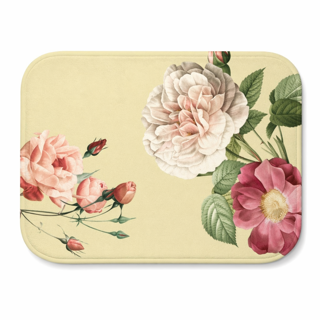 Floral Print Bath Mat - A Romantic Touch for Your Home Default