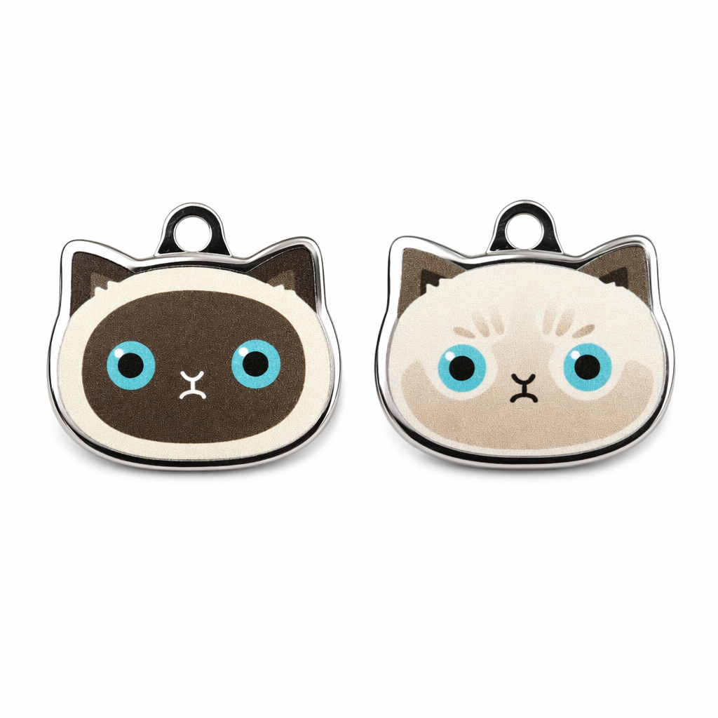 Siamese Cat ID Tags with Engraving Default