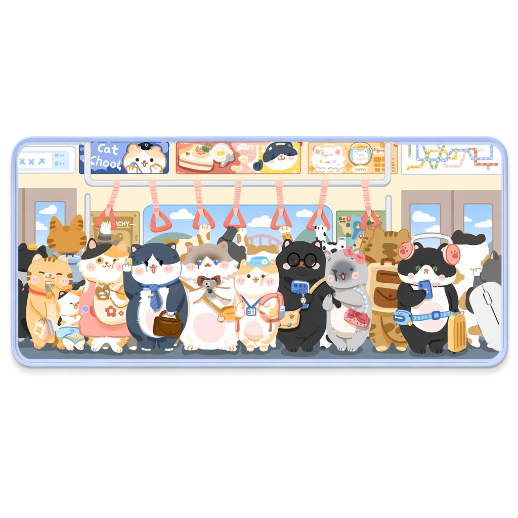 Cute Cat Gaming Mouse Mat Default