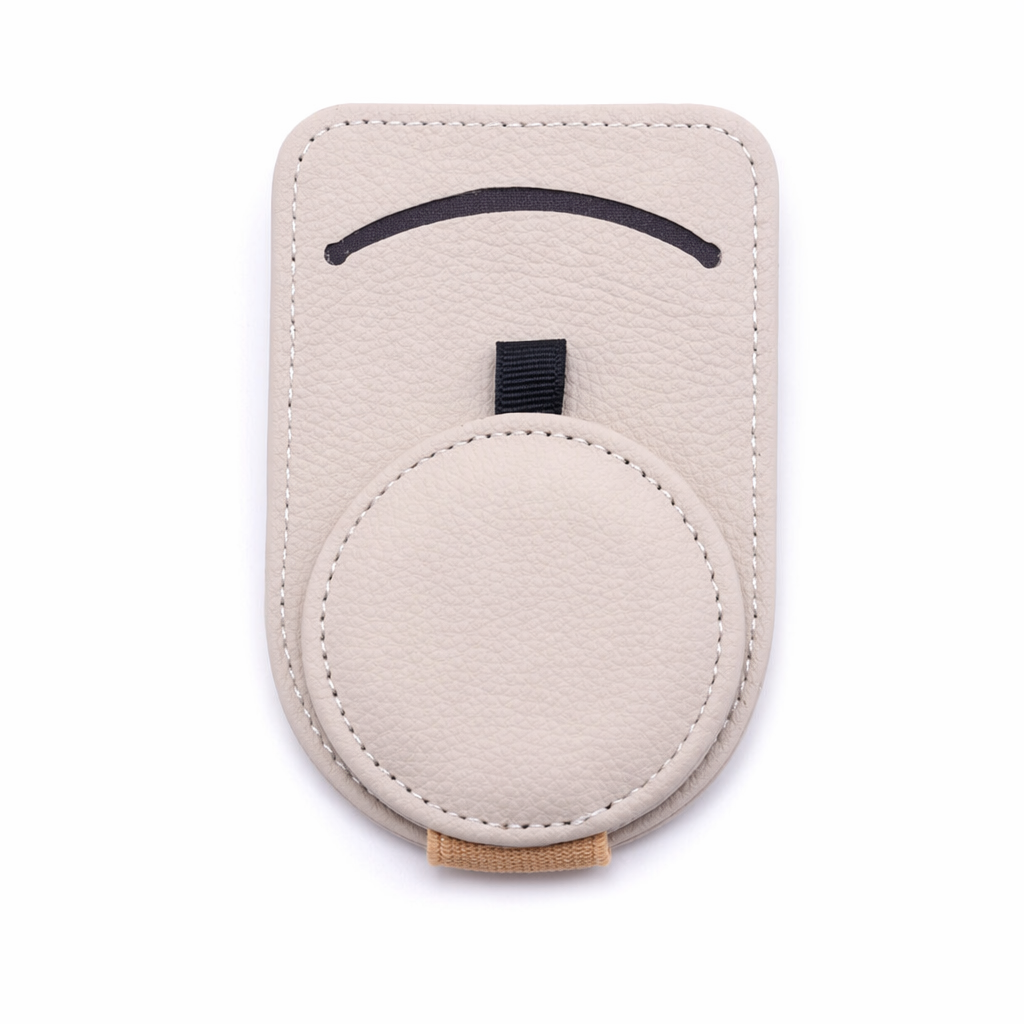 Car Ticket Holder and Shades Beige