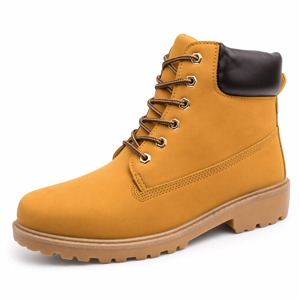 Waterproof Military-Inspired Men's Boots Yellow