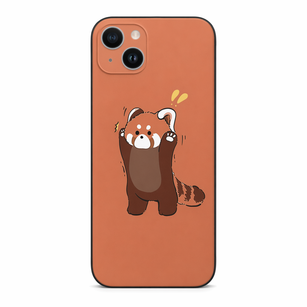Red Panda Phone Case with Designs Orange
