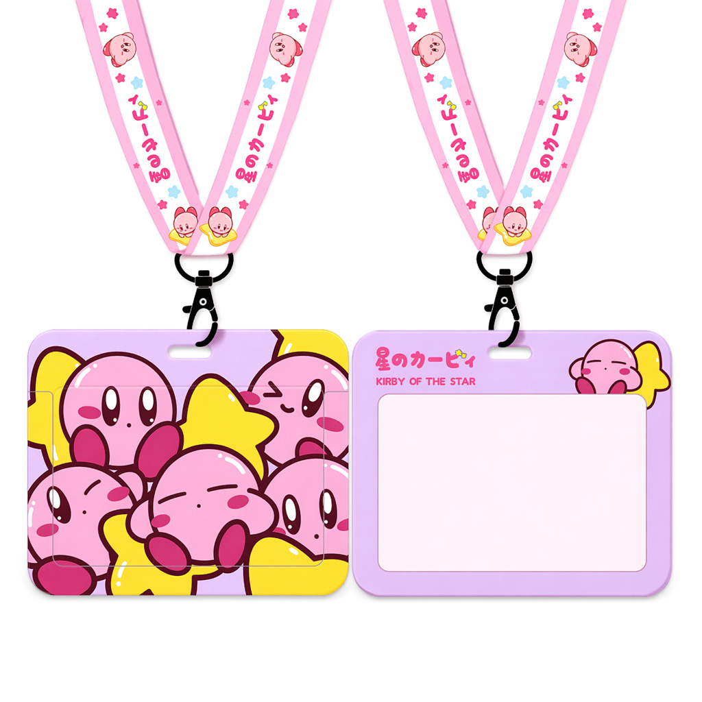 Kirby Card Holder with Cute Design Purple