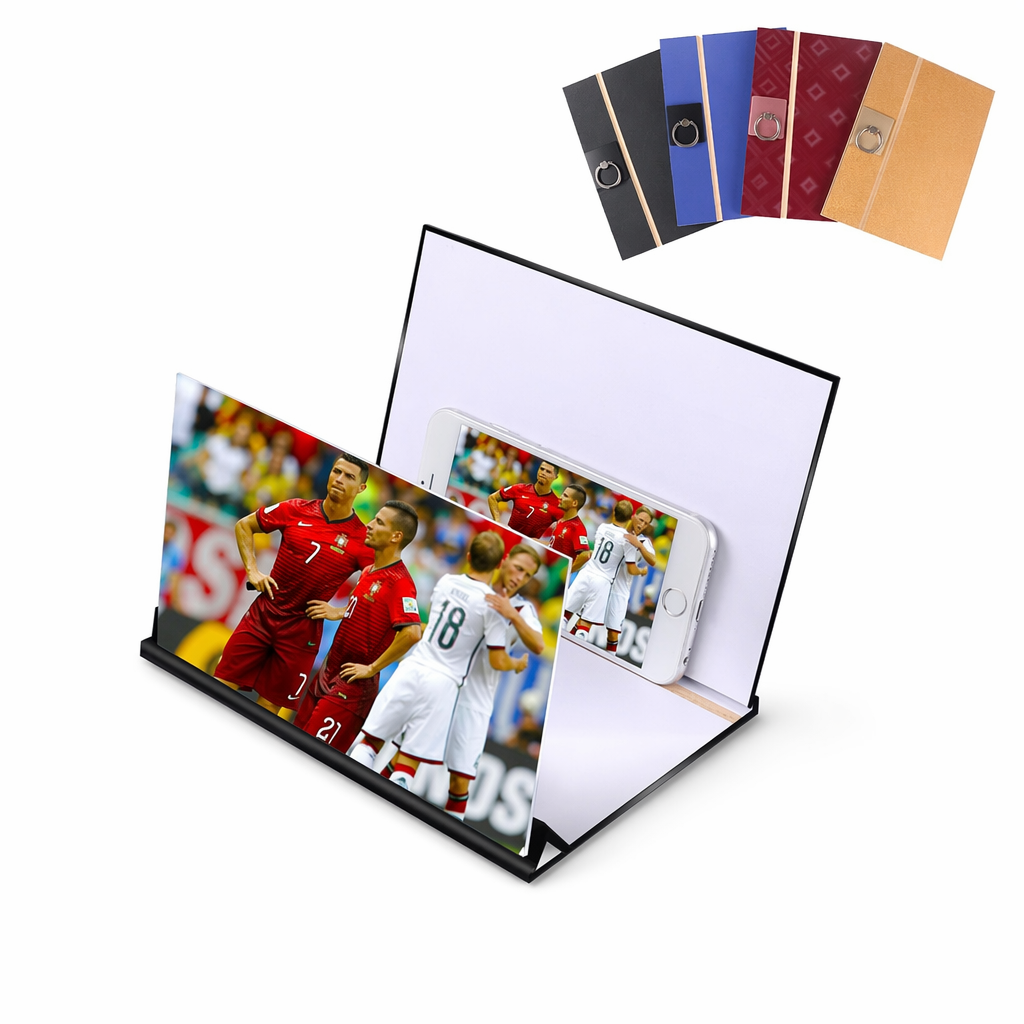 Protective Case 8" Foldable Mobile Phone Screen Amplifier for On-the-Go Camel