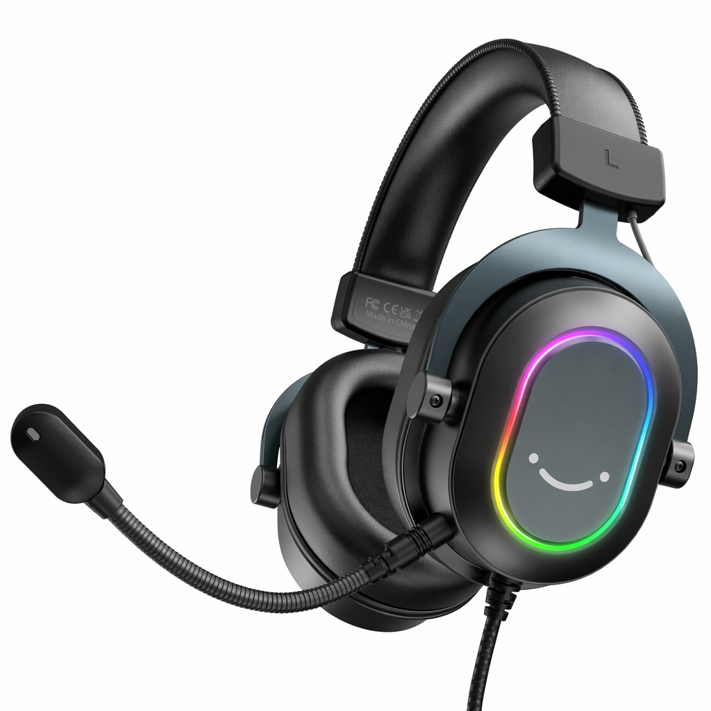 Dragon 6 Vibrant RGB Gaming Headset with Microphone - Immersive Over-Ear Headphones Default