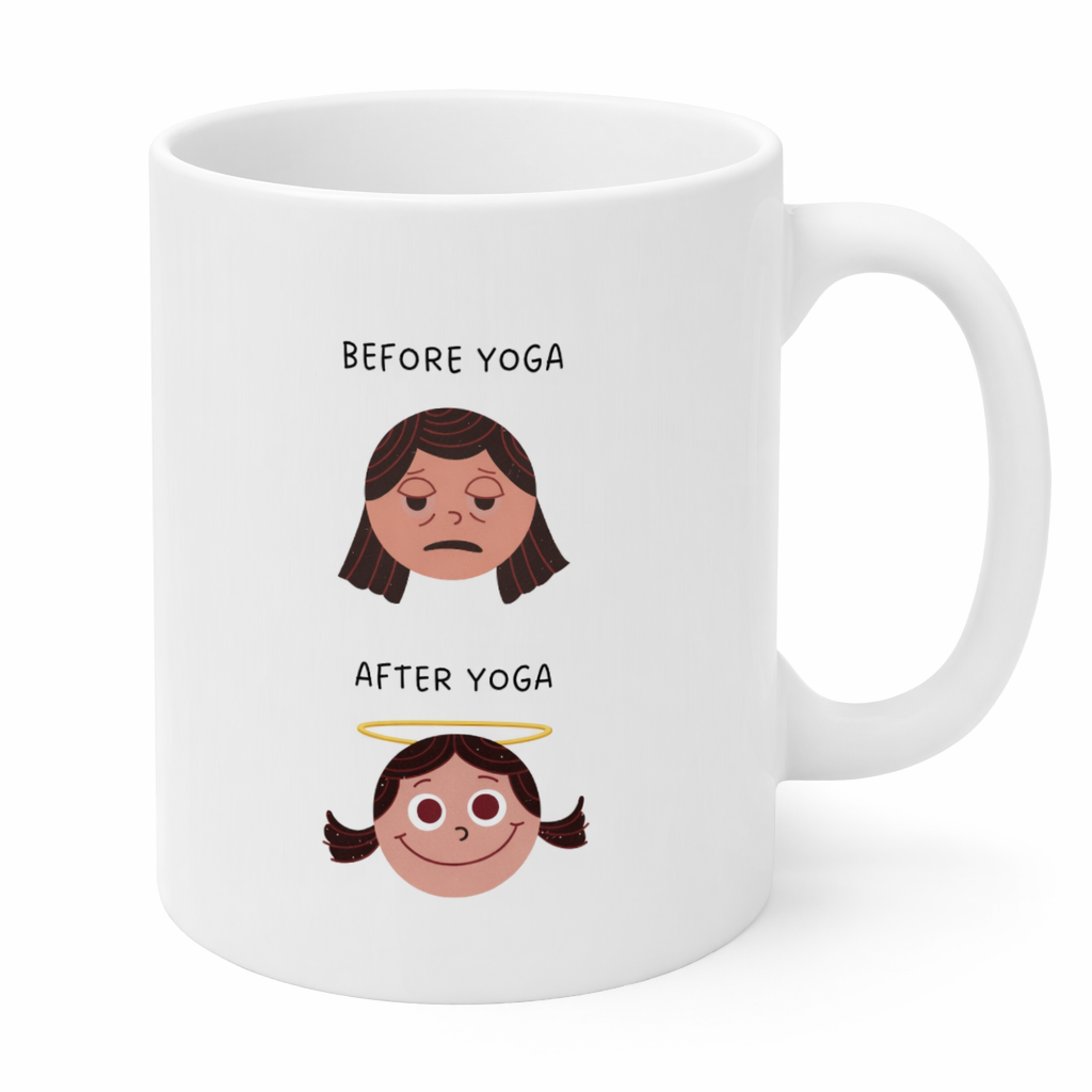 Yoga-Themed Novelty Mug for Pre and Post Practice Default