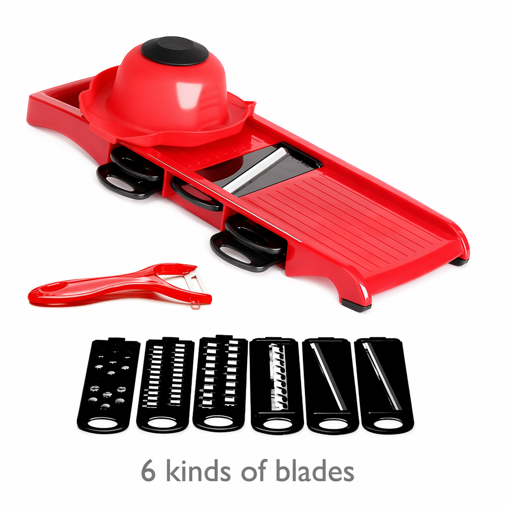 6-Blade Stainless Steel Vegetable Cutter for Effortless Slicing Default