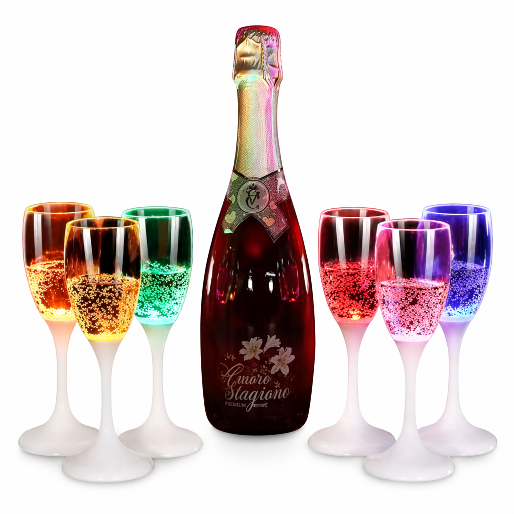 6-Piece Glassware Gift Set with 120ml Capacity and LED Sensor Technology Default