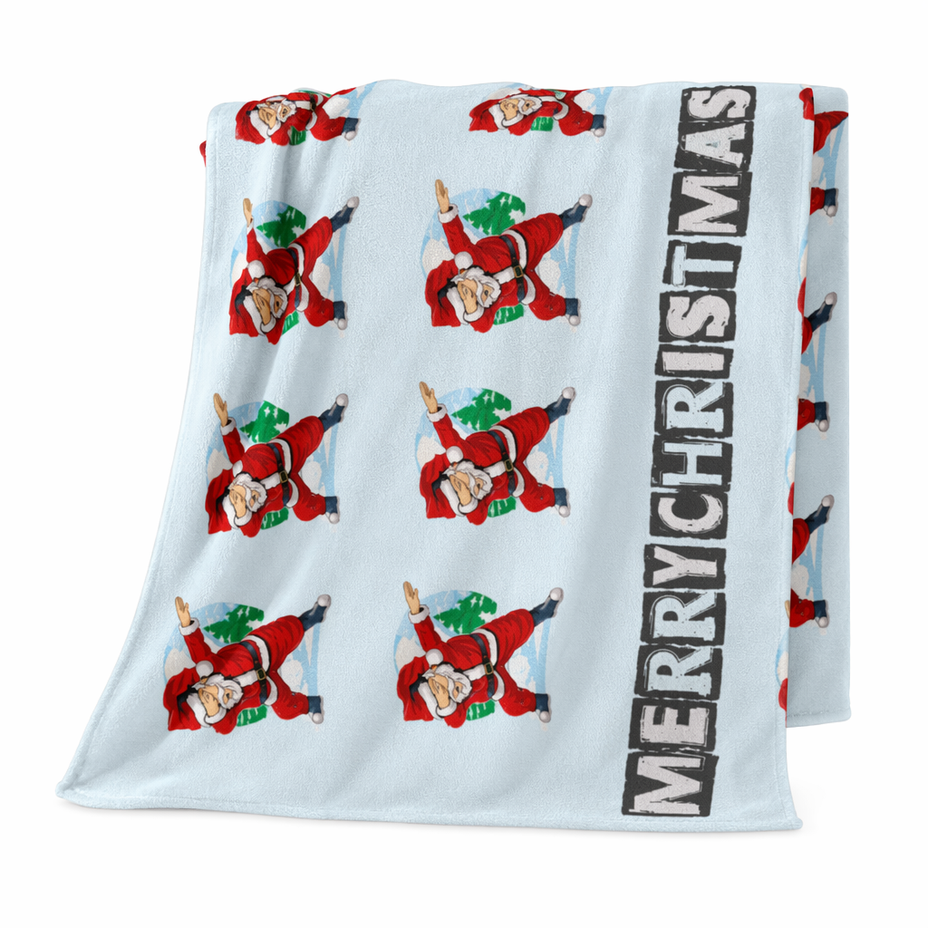 Santa Dancing Plush Velveteen Throw Default