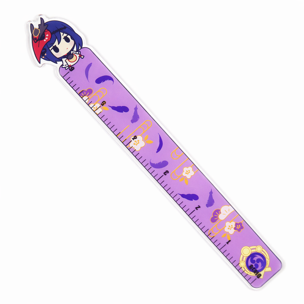 Genshin Impact Acrylic Rulers with Character Designs Kujou Sara