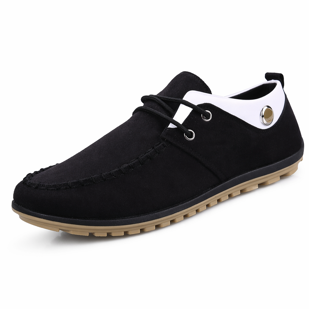 Breathable Lace-up Shoes for Men's Leisure Activities Black