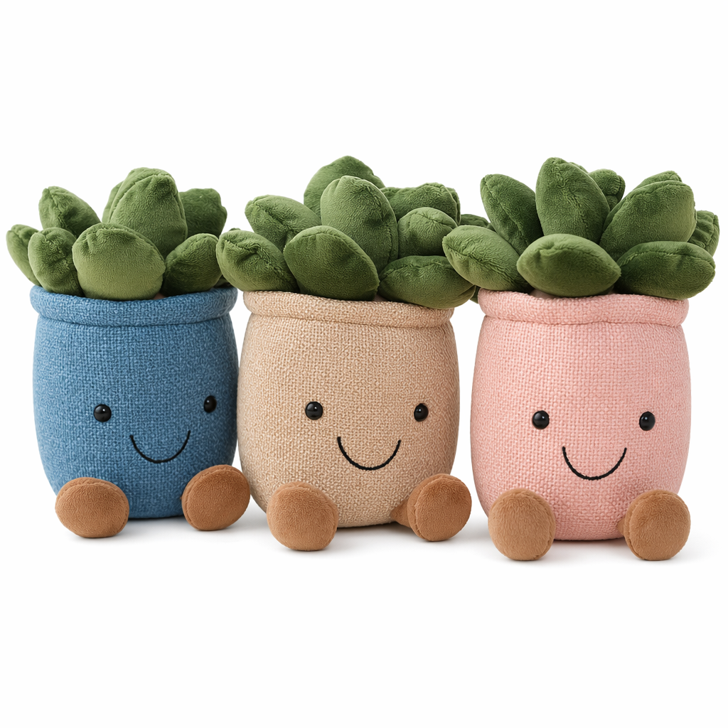 Succulent Plushy - Low Maintenance Desk Companion 3pcs set