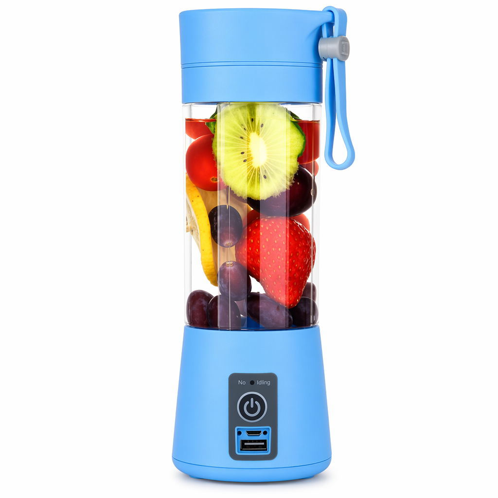 Deluxe Version of the Portable USB Electric Smoothie Maker Blue