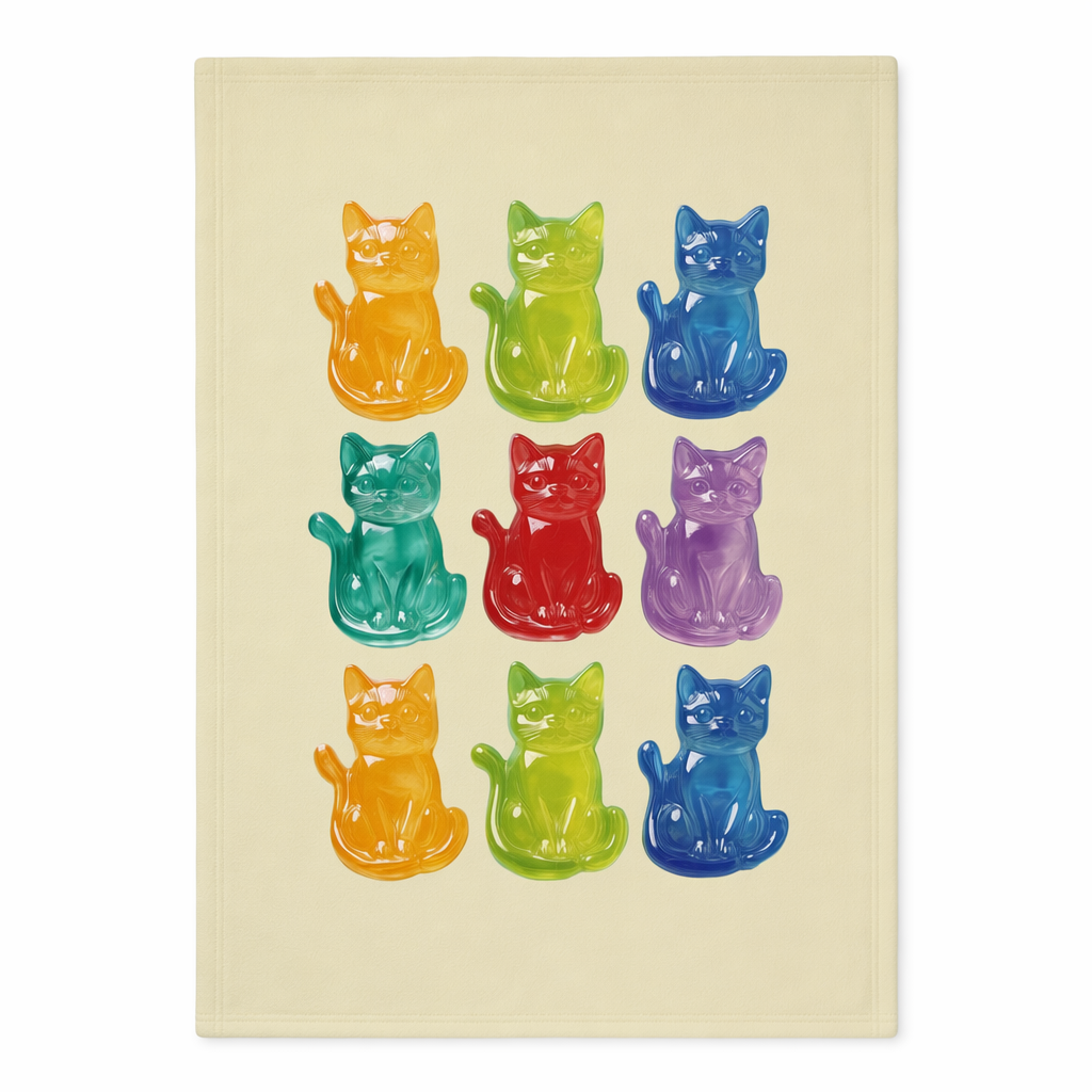 Soft Fleece Baby Blanket with Cute Cat Design Default