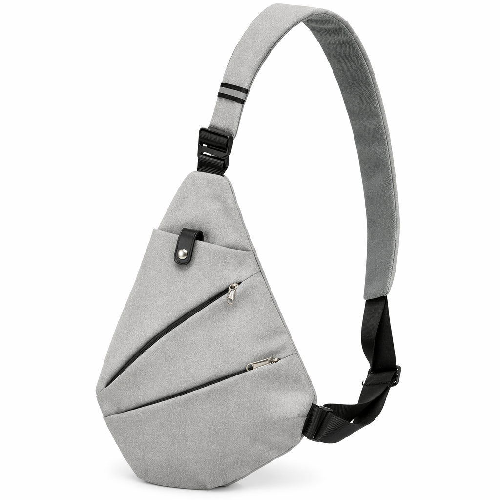 Spacious sholder bag Gray