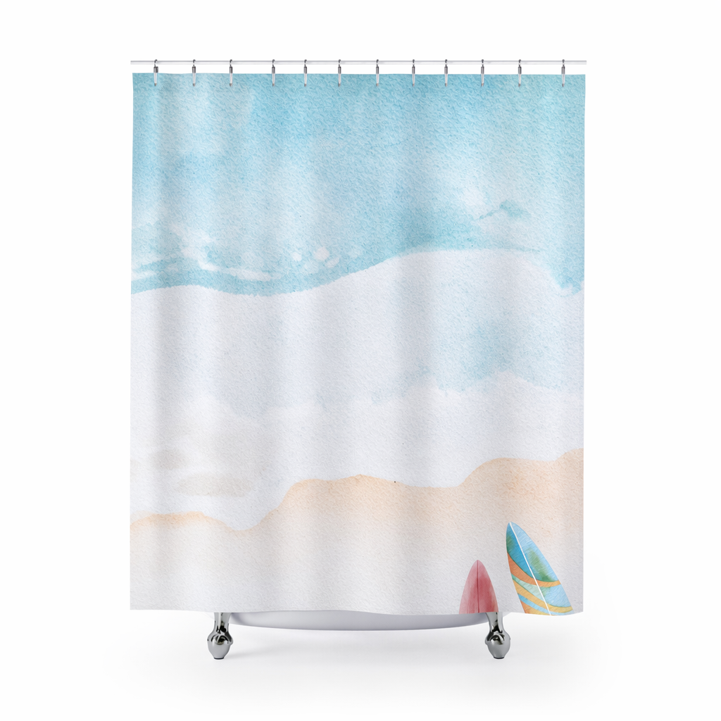 Beach and Ocean Waves Shower Curtain Default