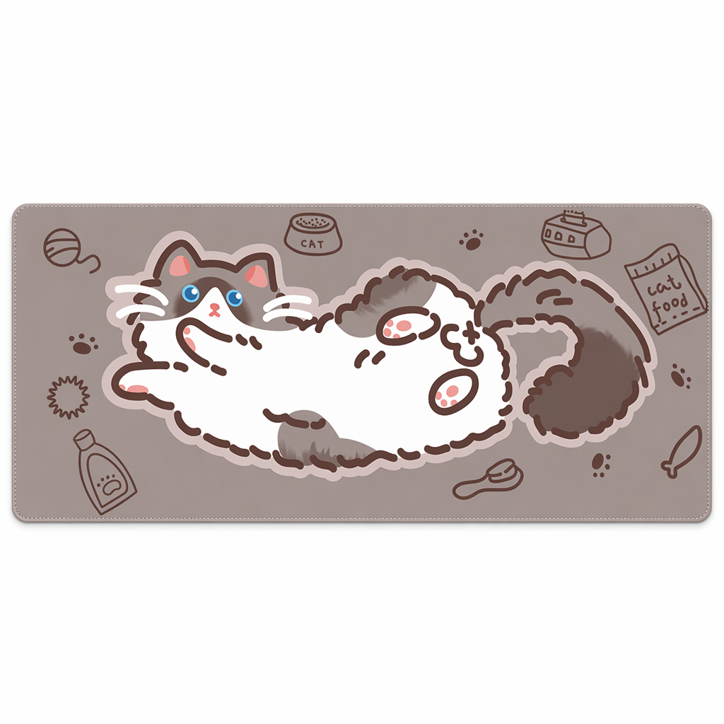 Cat Desk Mat: Durable, Non-Slip, Vibrant F
