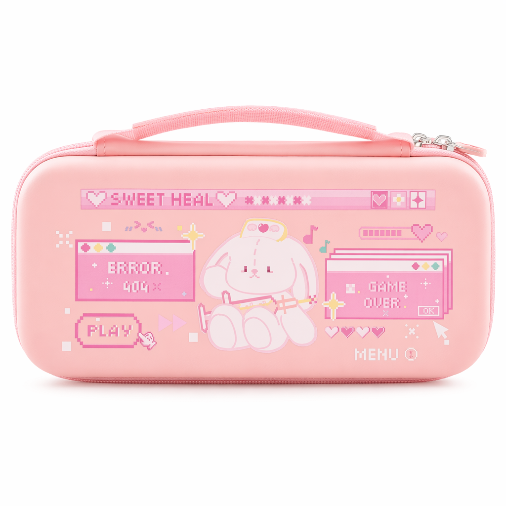 Pastel Animal Switch Carrying Case Pink