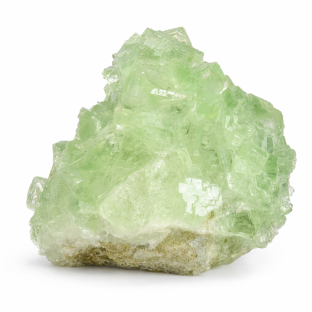 Natural Green Fluorite Crystal - Irregular Long Rectangular Shape Default