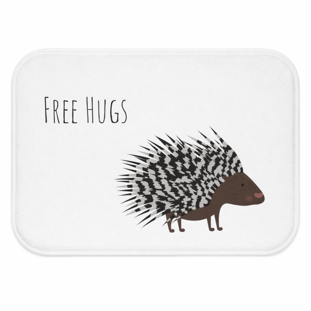 Hilarious Porcupine Hugger Bath Mat Default