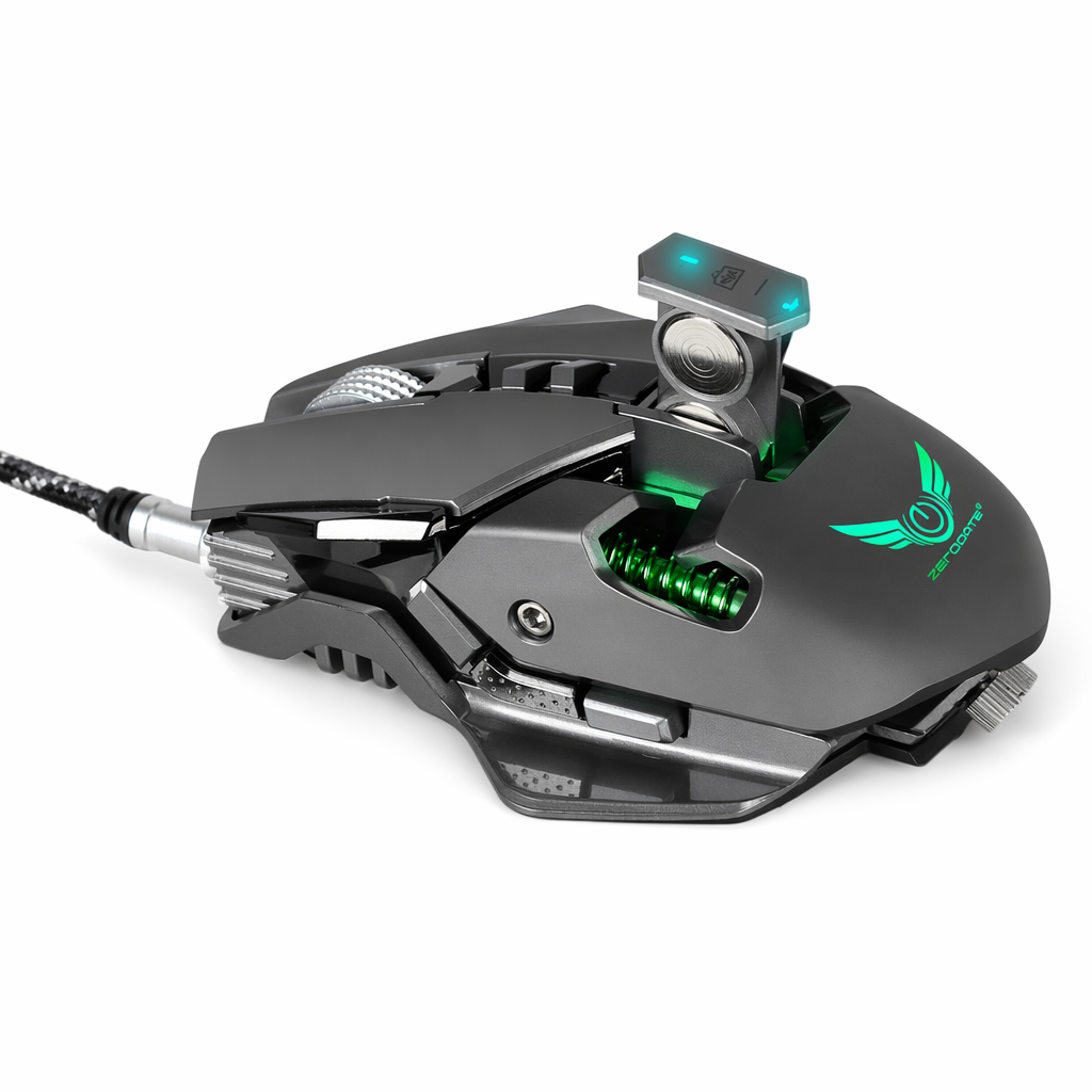 Breathing Light Gaming Mouse with 7 Programmable Buttons and 3200 DPI Wired Connection for Ninja-like Precision Default