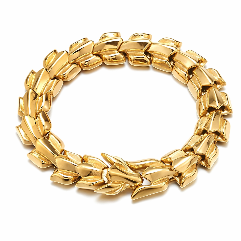 Dragon Keel Bracelet with Silver Plating Gold