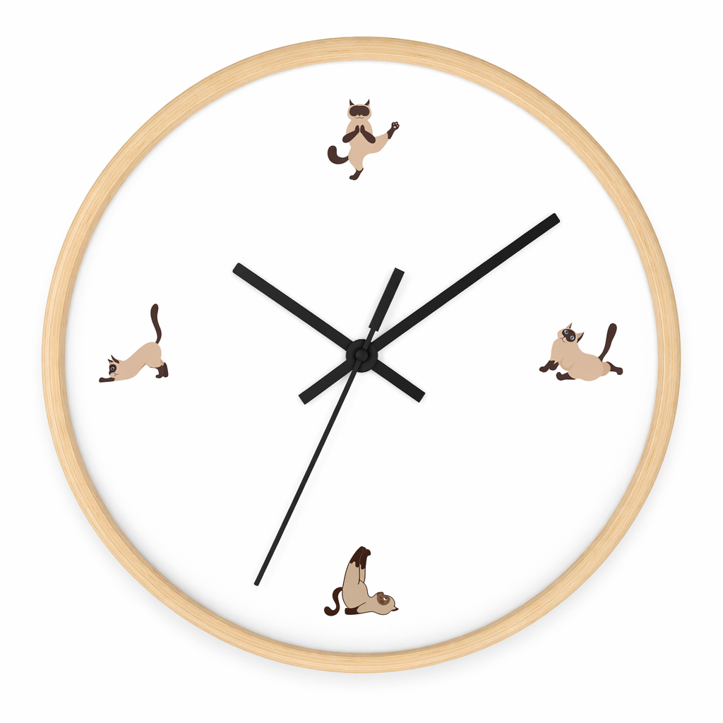 Yoga Cat Wall Clock Default