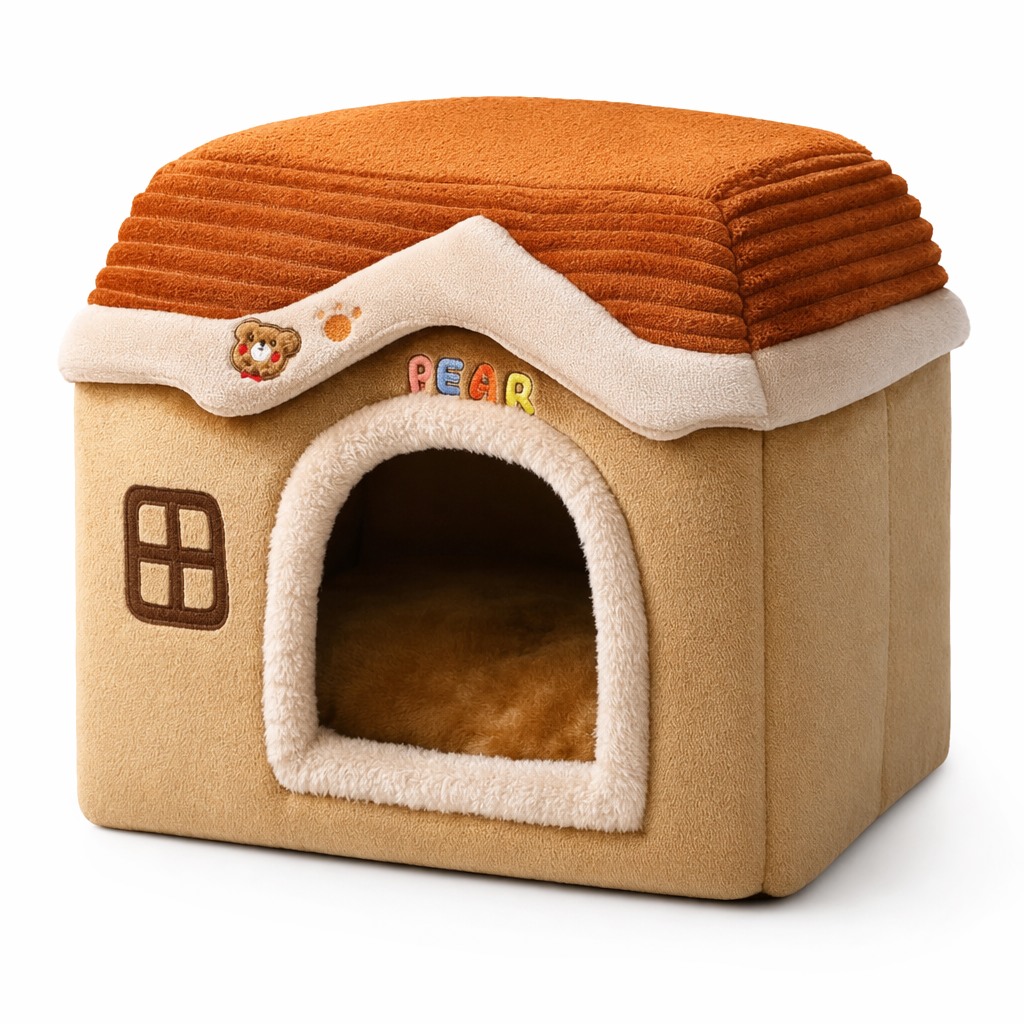 Collapsible Animal Shelter Brown