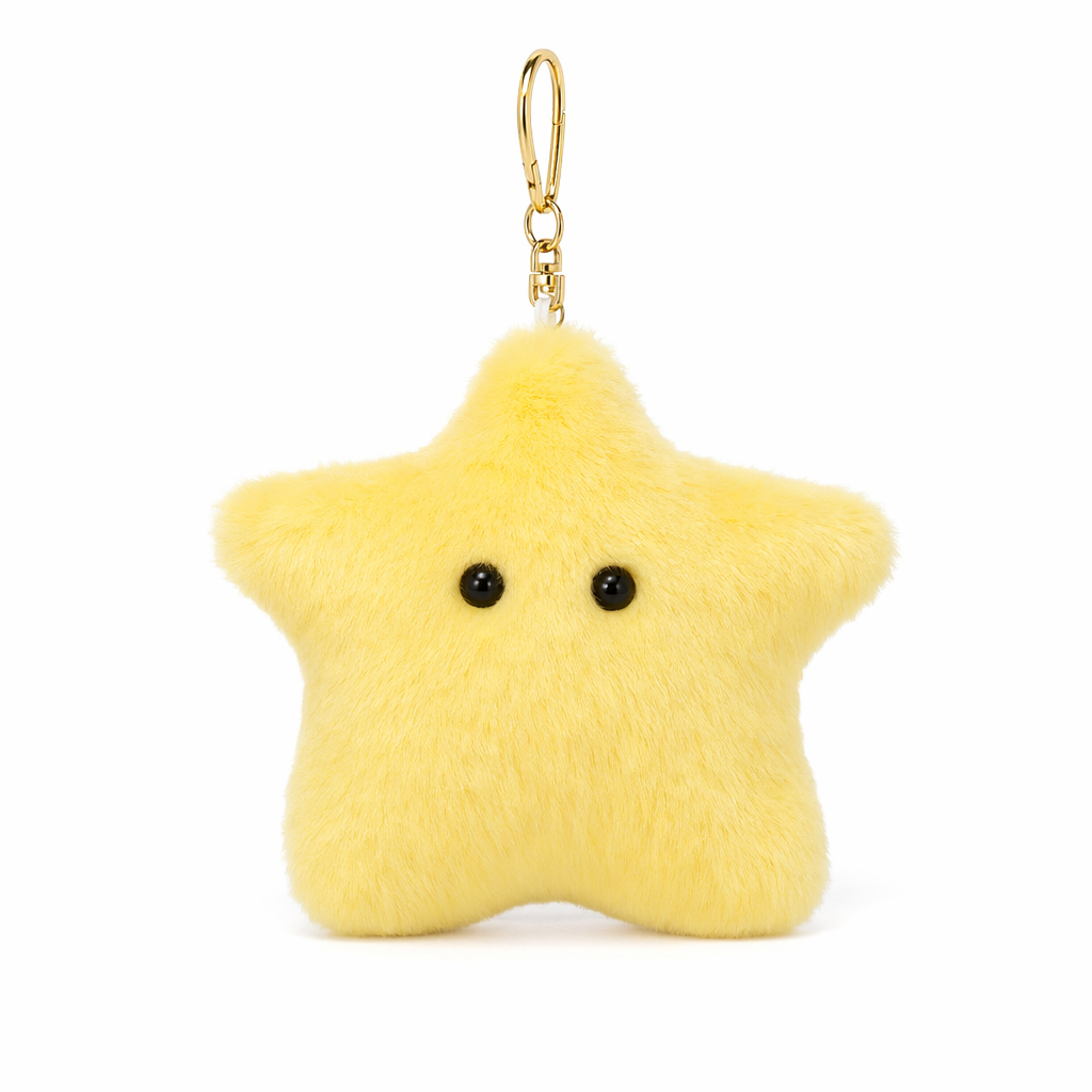Plush Star Keychain - Cute and Versatile Yellow