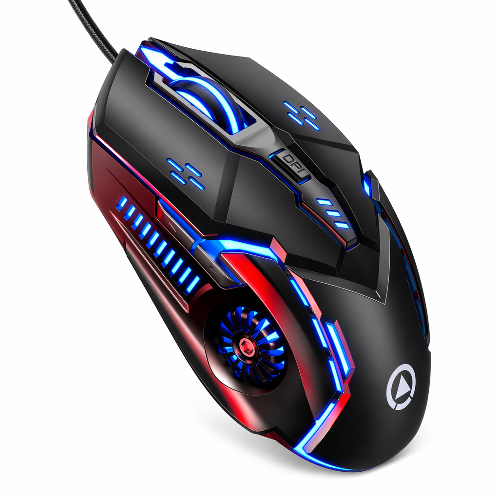 Enhanced Gaming Experience with 6 Button Dragon Mouse at 3200 DPI Black