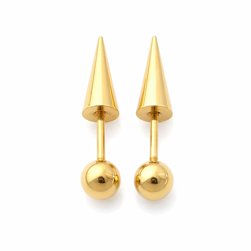 Spike Screw Earrings for All Genders Color 1