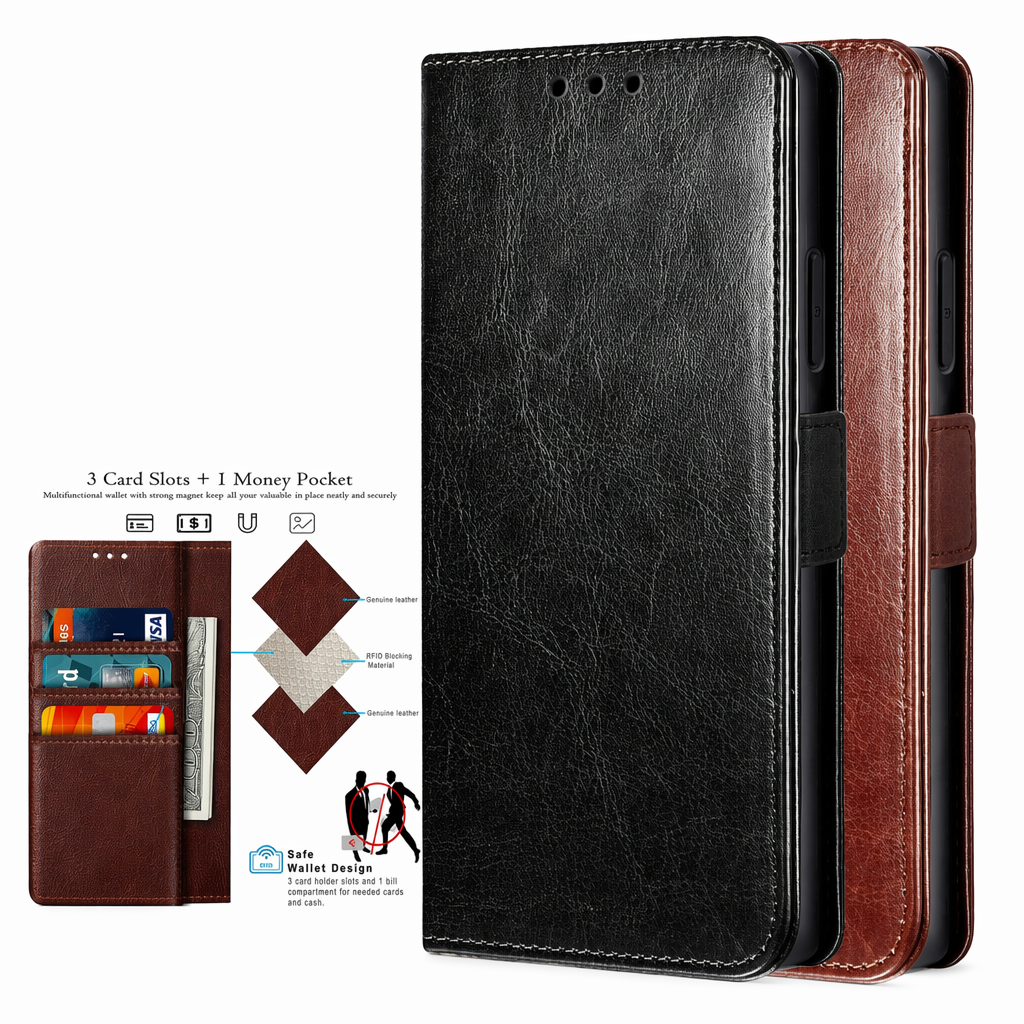 Motorola Moto G Stylus Leather Wallet Case: Retain the Essential Essence of the Product while Offering a Distinctive Twist Brown