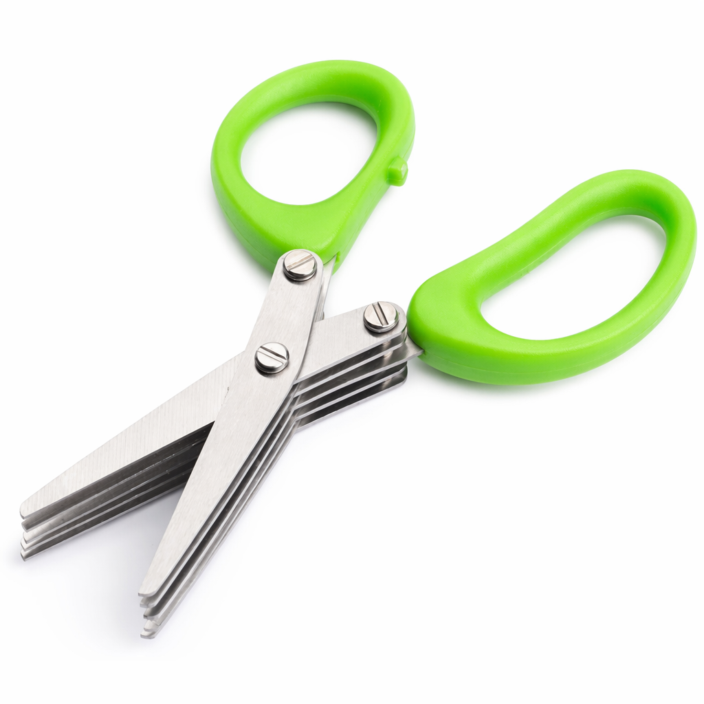 Stainless Steel Scissor for Chopping Vegetables with Multiple Layers Green