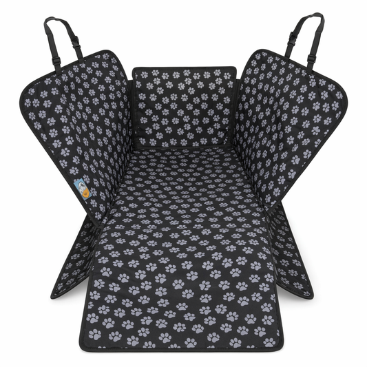 Water-Resistant Car Seat Protector for Dogs with Paw Design Default
