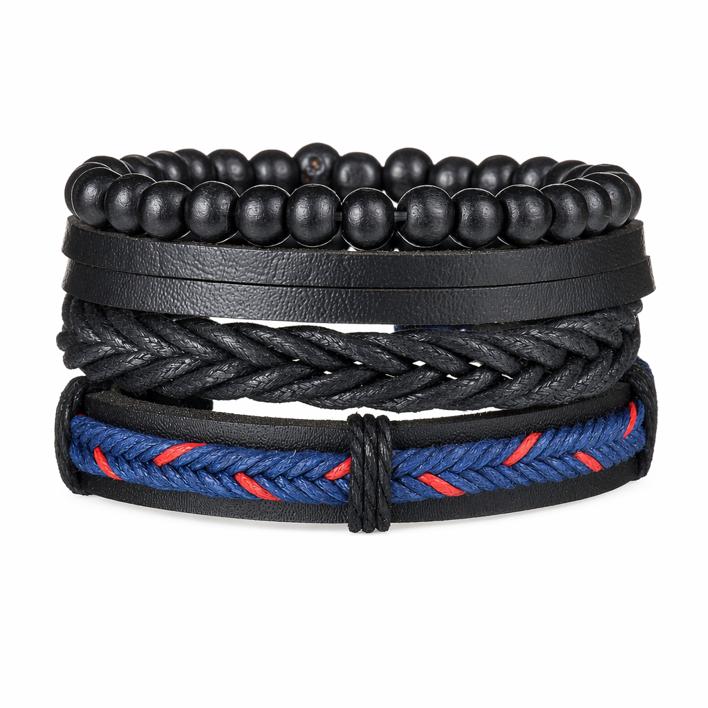 Contemporary Men's Layered Wristband S02