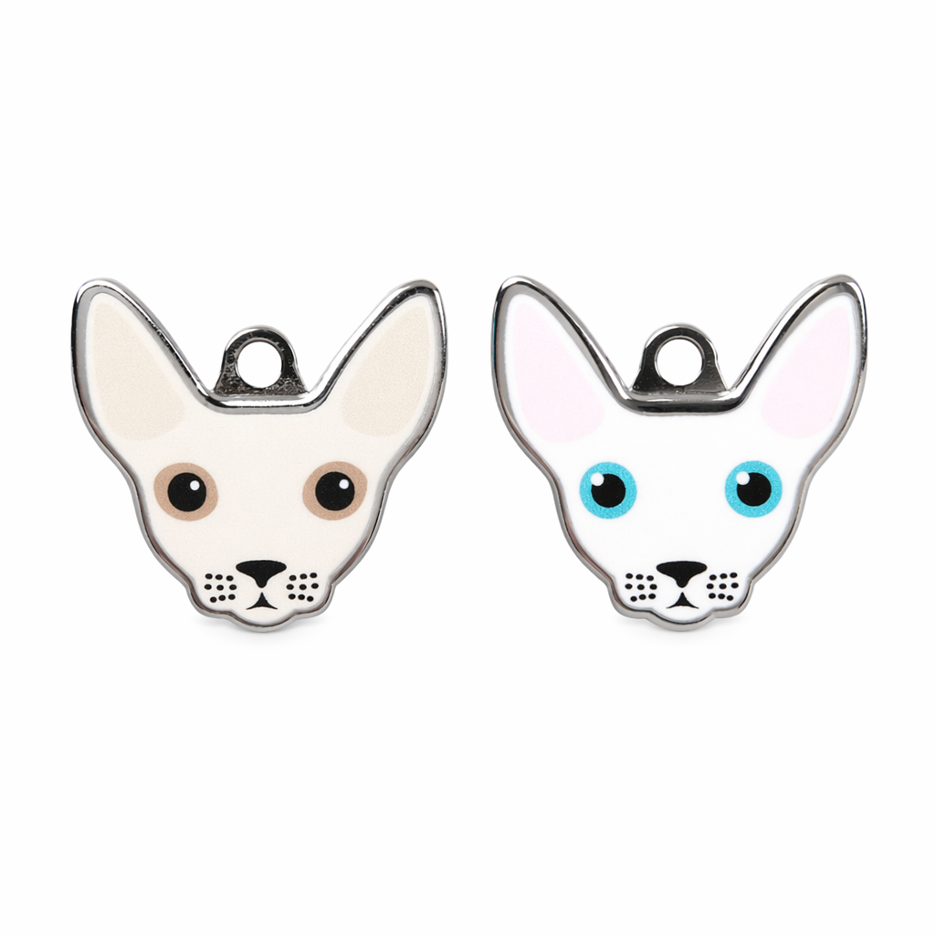 Sphynx Cat ID Tag with Engraving Default
