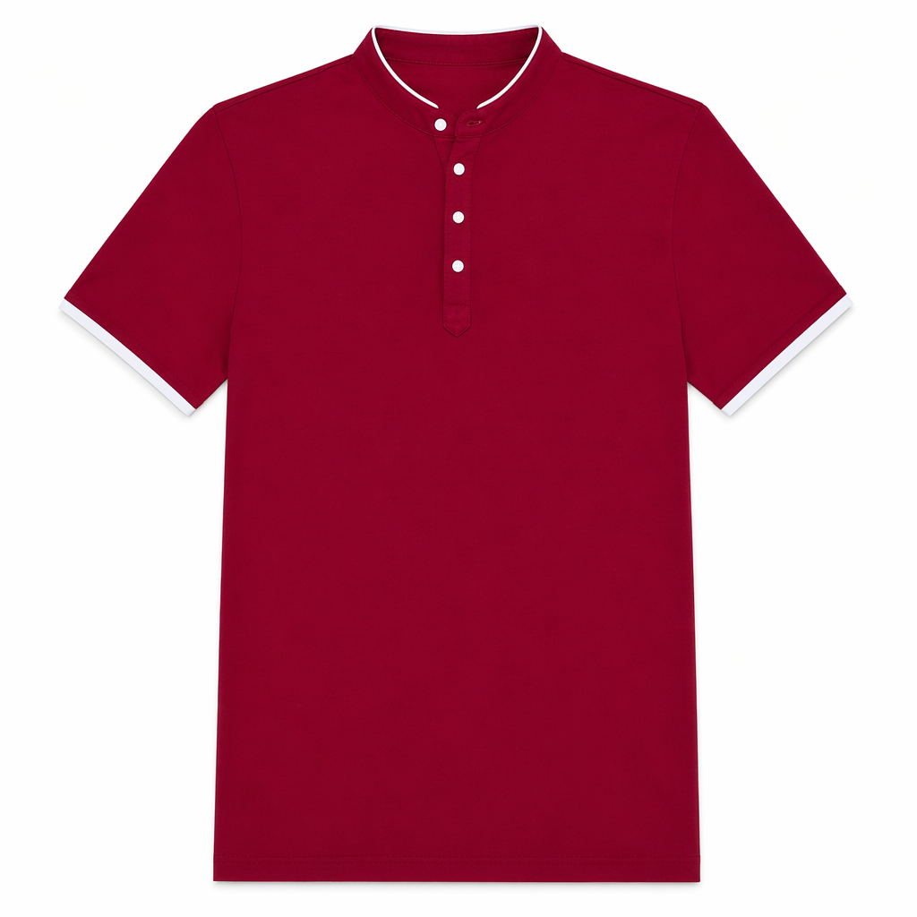 Stand Collar Men's Tee Red