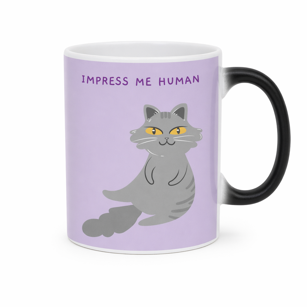 Bossy Feline Theme Thermochromic Color Changing Mug Default