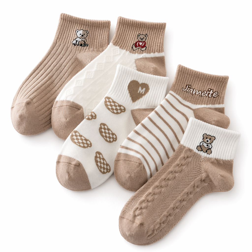 Tootsie-Tastic Neutral Socks - 5 Pairs Default