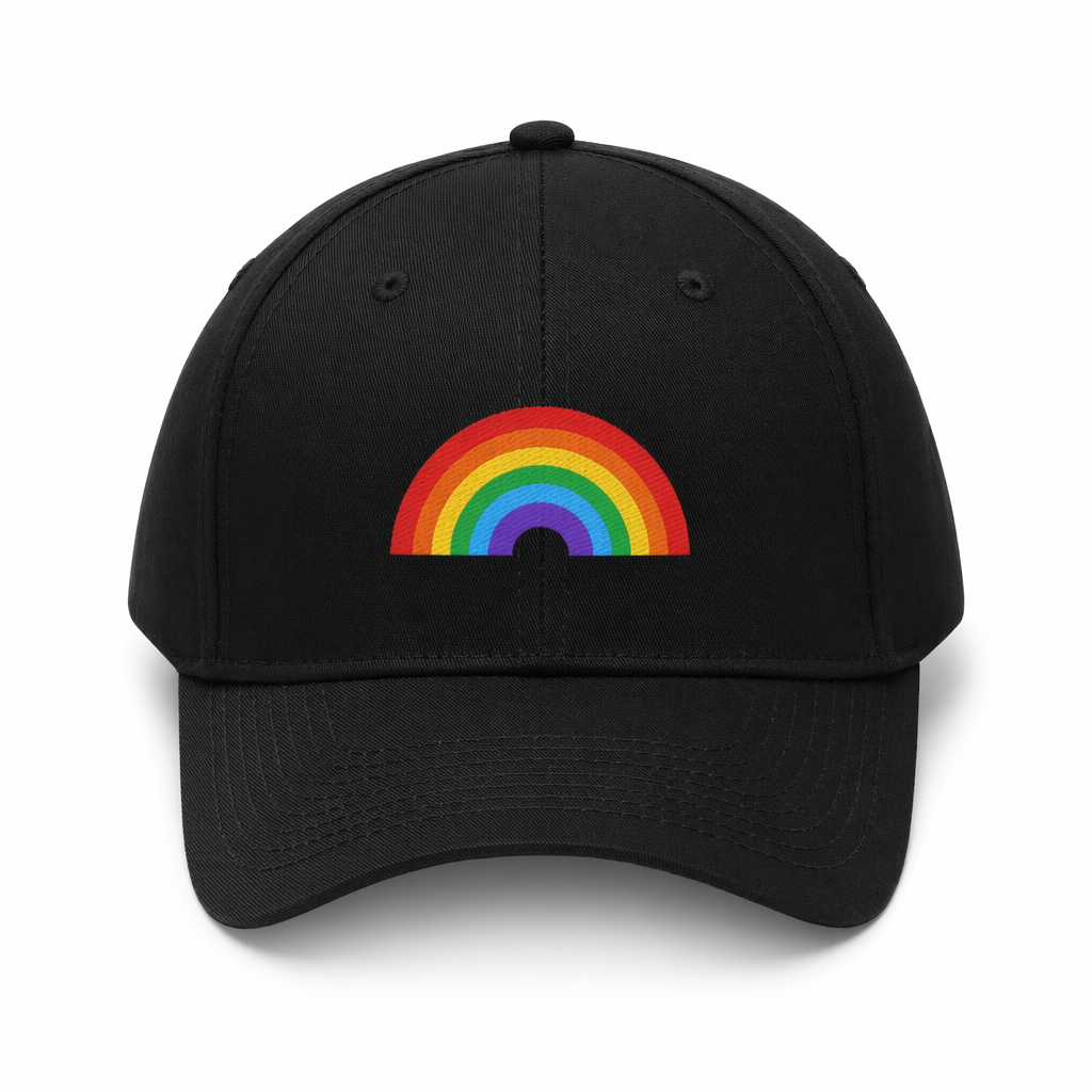 Multicolored Gender-Neutral Cotton Hat Black