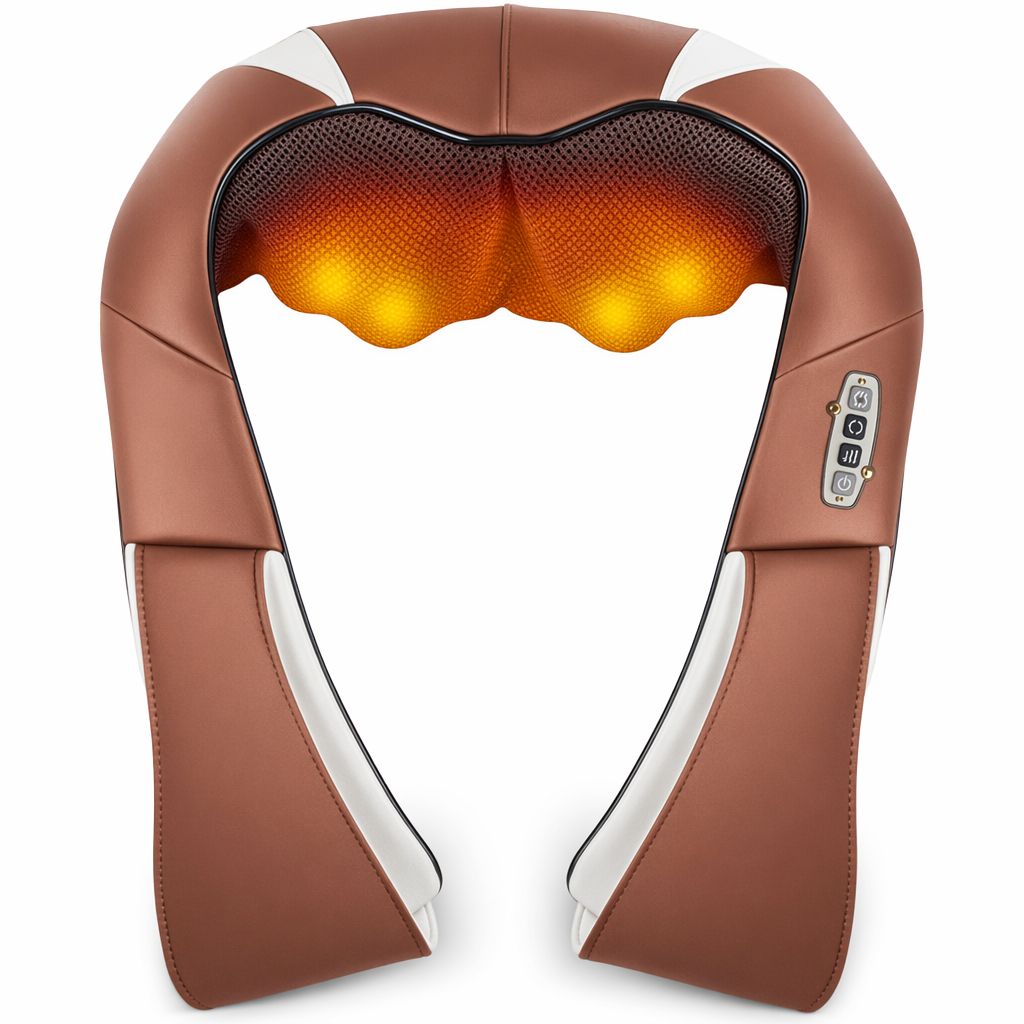 3D Infrared Massager for Back and Shoulders Brown