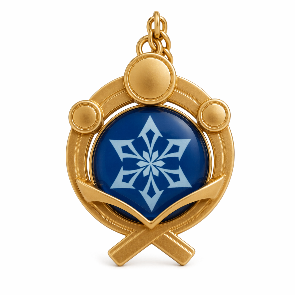 Genshin Impact Inazuma Vision Keychain Cryo