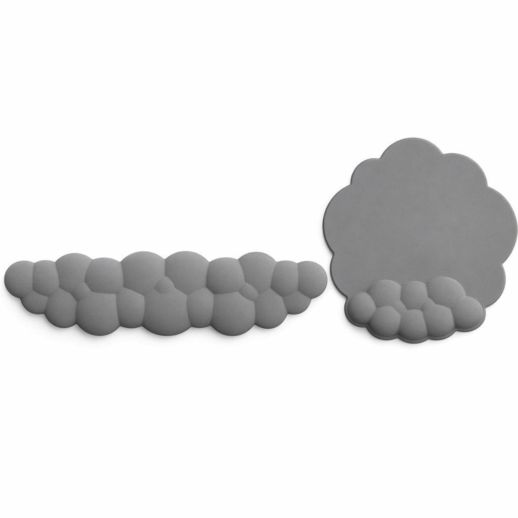Memory Foam Mousepad with Wrist Support Gray
