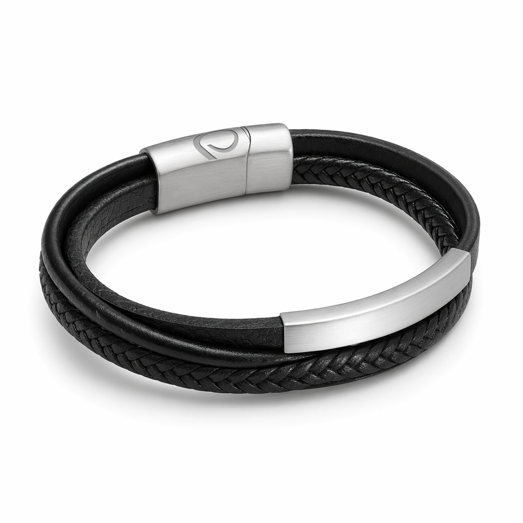 Braided Charm Bracelet Made from Vegan Leather 8